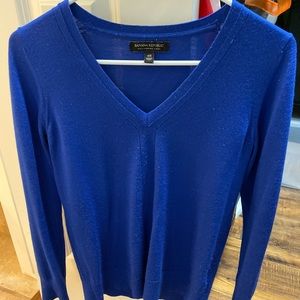 Royal blue merino wool sweater